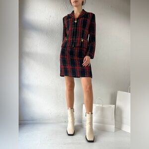 Y2k 'Cynthia Howie' Plaid Skirt Blazer Set size 14P